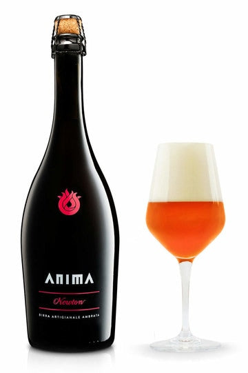 Anima Newton - Single Bottle with a Glass