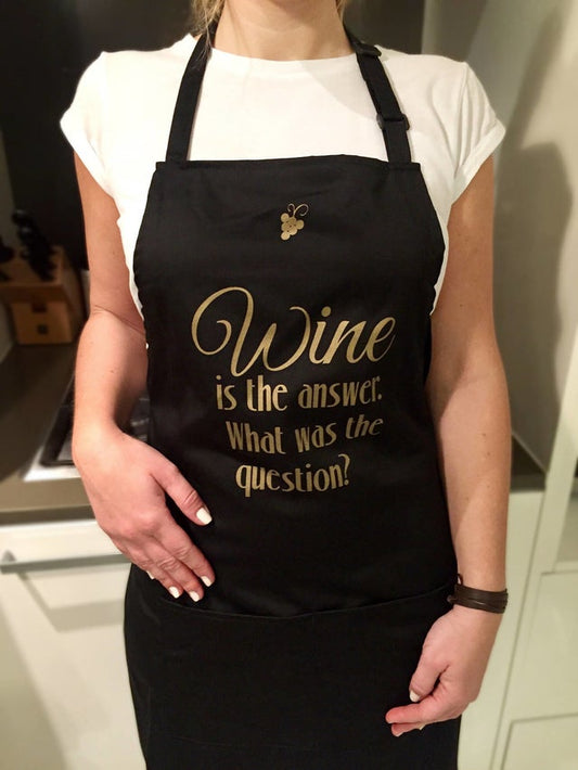 Single Apron - Wine is the Answer