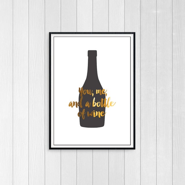 You, me, and a bottle of wine - Single Poster